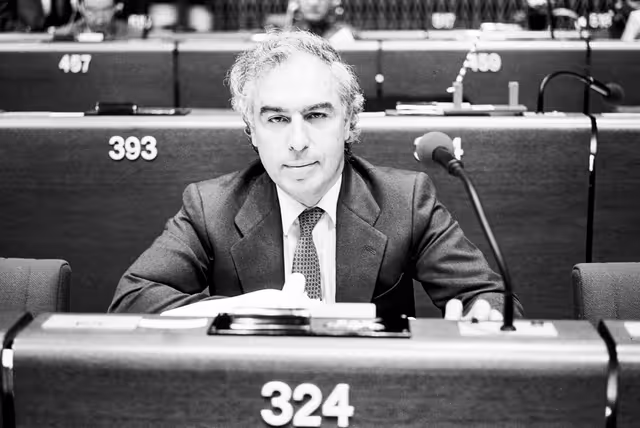 Снимка 32: MEP Manuel MEDINA ORTEGA during a session in Strasbourg in January 1986.