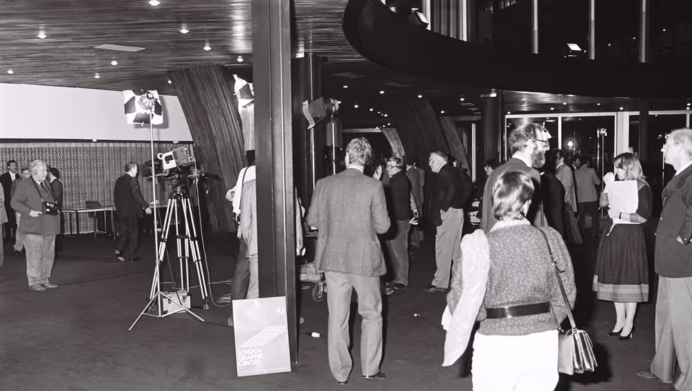 Peter USTINOV during the video production of ' Our Europe ' in Strasbourg.This documentary aimed at presenting the European Institutions was produced by Skippon Video Associates for the UK Office of the European Parliament.