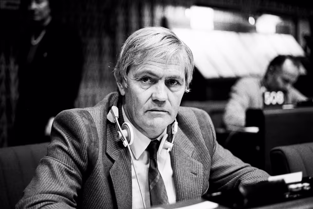 MEP Mateo SIERRA BARDAJI during a session in Strasbourg in January 1986.