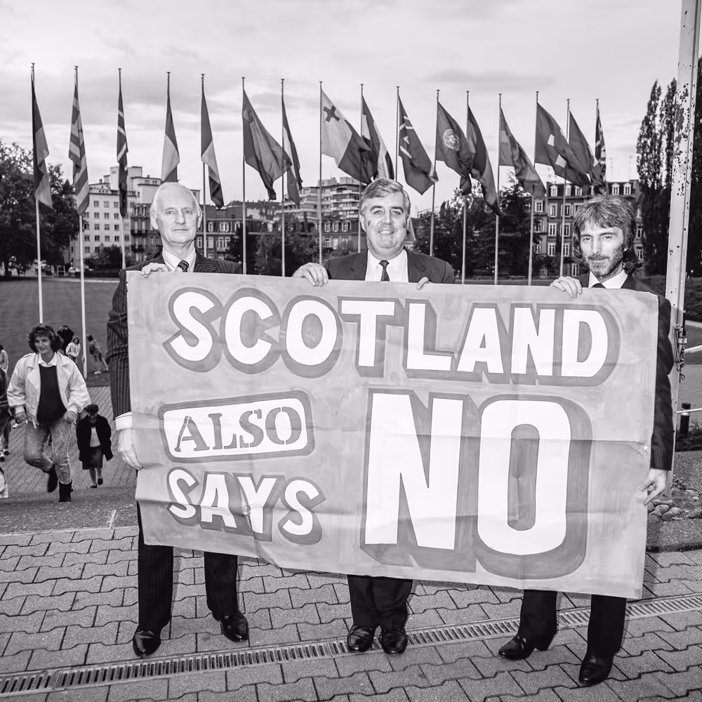 Action in front of the EP in Strasbourg