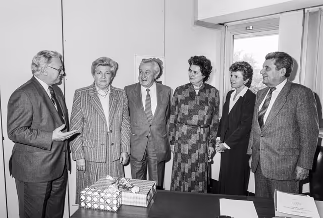 Foto 5: Luxembourg MEPs party to Victor Abens at the EP in Strasbourg