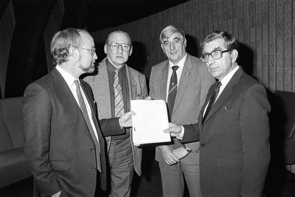 MEP's at the European Parliament in Strasbourg present a report