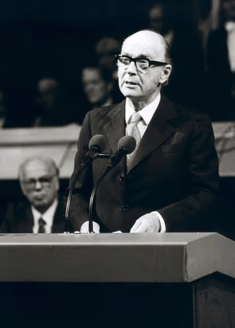 Снимка 1: Official visit by the President of Ireland to the EP in Strasbourg on October 14, 1987