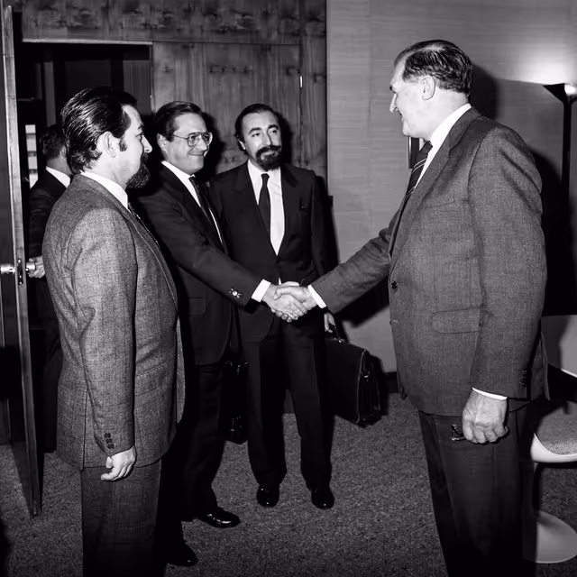 Billede 6: Lord PLUMB - EP President meets with Antoni GUTIERREZ DIAZ and Spanish delegation