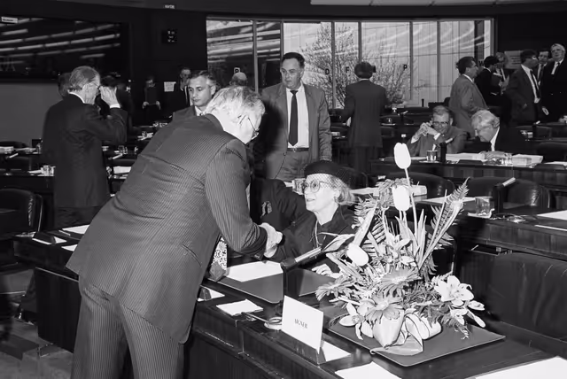 Foto 5: The Robert Schuman medal of the EPP group is posthumously awarded to Heinrich AIGNER