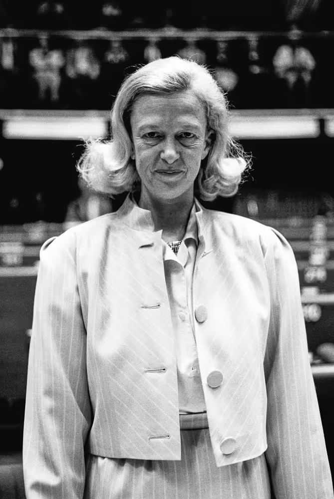 MEP Nicole FONTAINE in the EP in Strasbourg in April 1988