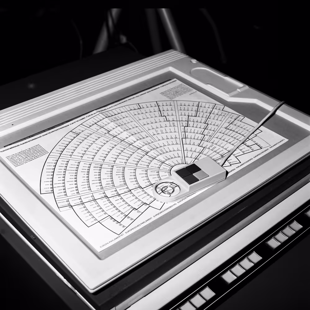 TV control room at the EP in Strasbourg