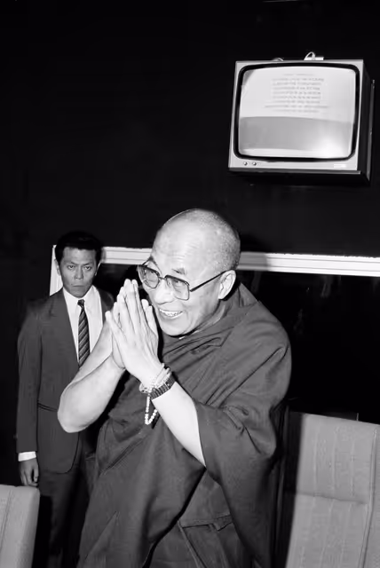 Suriet 3: Visit of the Dalai Lama at the European Parliament in Strasbourg. Press Conference