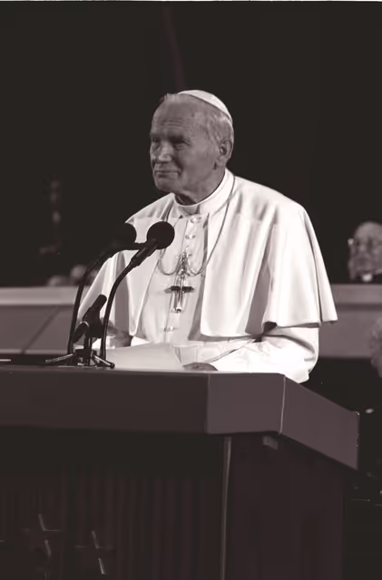Fotografie 5: Pope John Paul II makes an official visit to the EP in Strasbourg