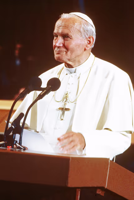 Fotografie 9: Pope John Paul II makes an official visit to the EP in Strasbourg