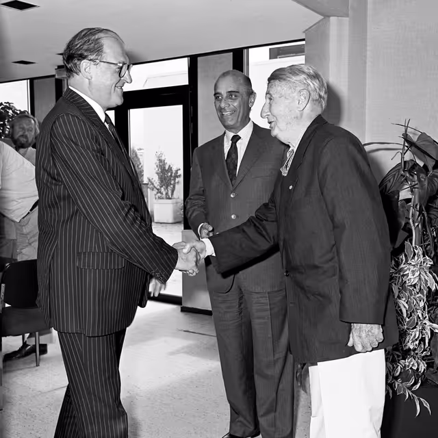 Nuotrauka 10: Outgoing EP President meets with the oldest MEP Claude AUTANT-LARA