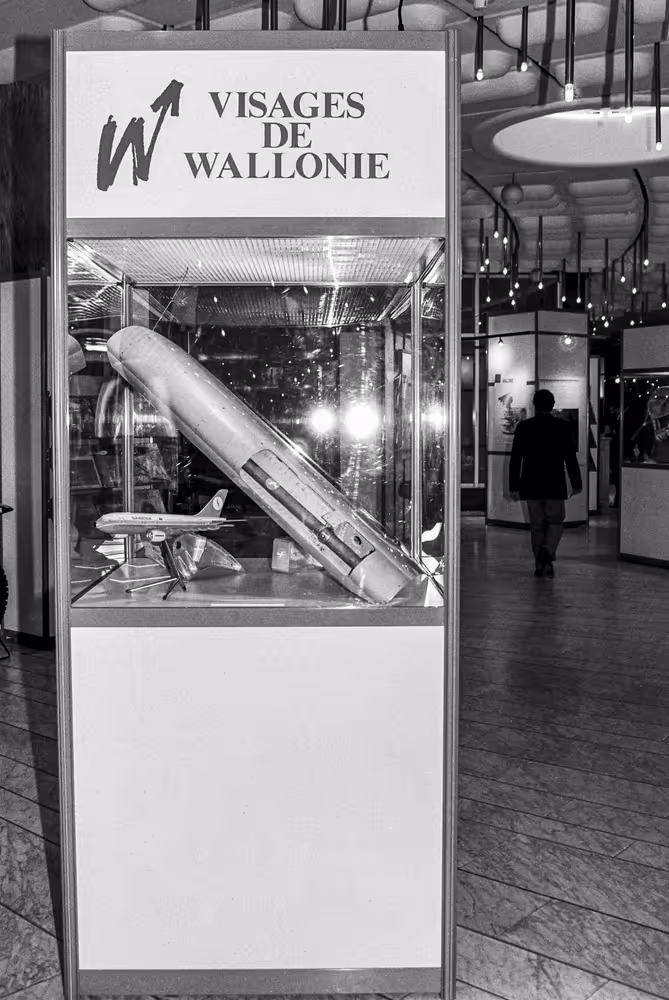 Exhibition Visages de Wallonie presents various flagship products of the Walloon economy - Sonaca