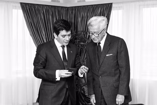 Foto 22: Official visit of Virgilio BARCO, President of Colombia, on the 4th of April 1990 in Strasbourg