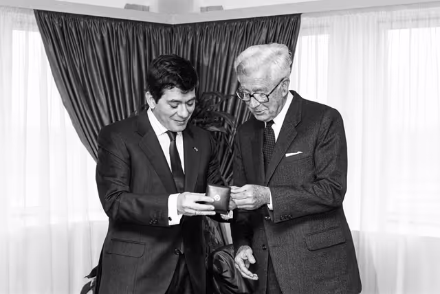 Foto 21: Official visit of Virgilio BARCO, President of Colombia, on the 4th of April 1990 in Strasbourg