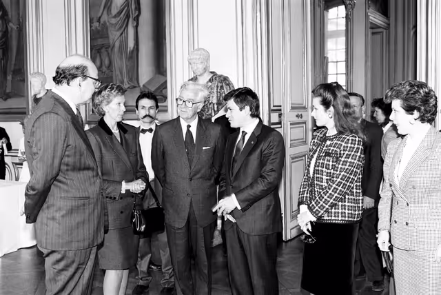 Foto 19: Official visit of Virgilio BARCO, President of Colombia, on the 4th of April 1990 in Strasbourg