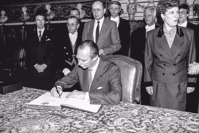 Foto 10: Official visit of HRH JEAN, Grand Duke of Luxembourg at the European Parliament in Strasbourg