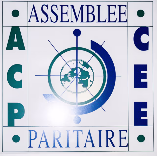 ACP-CEE presentation booth at the European Parliament.
