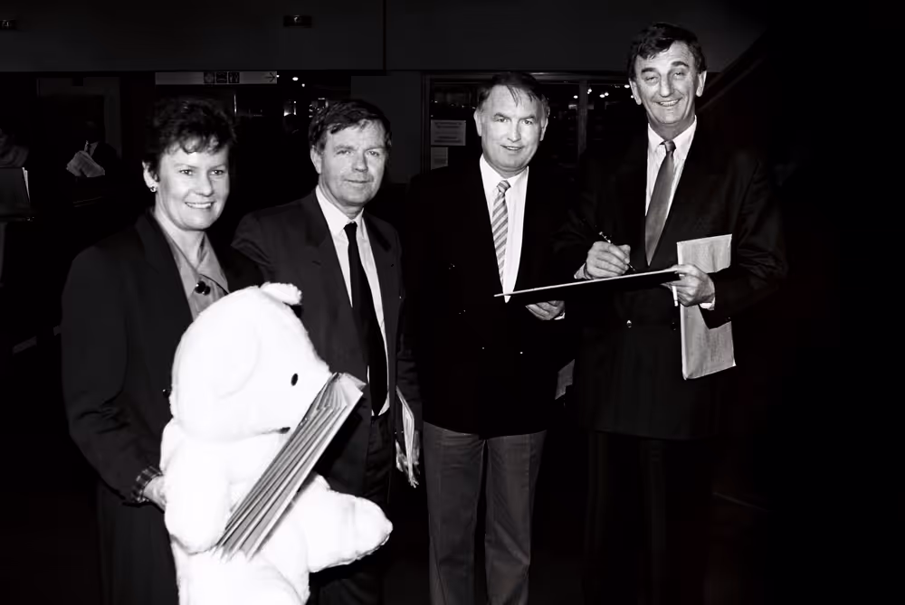 Buddy Bear Trust directors visiting the European Parliament.