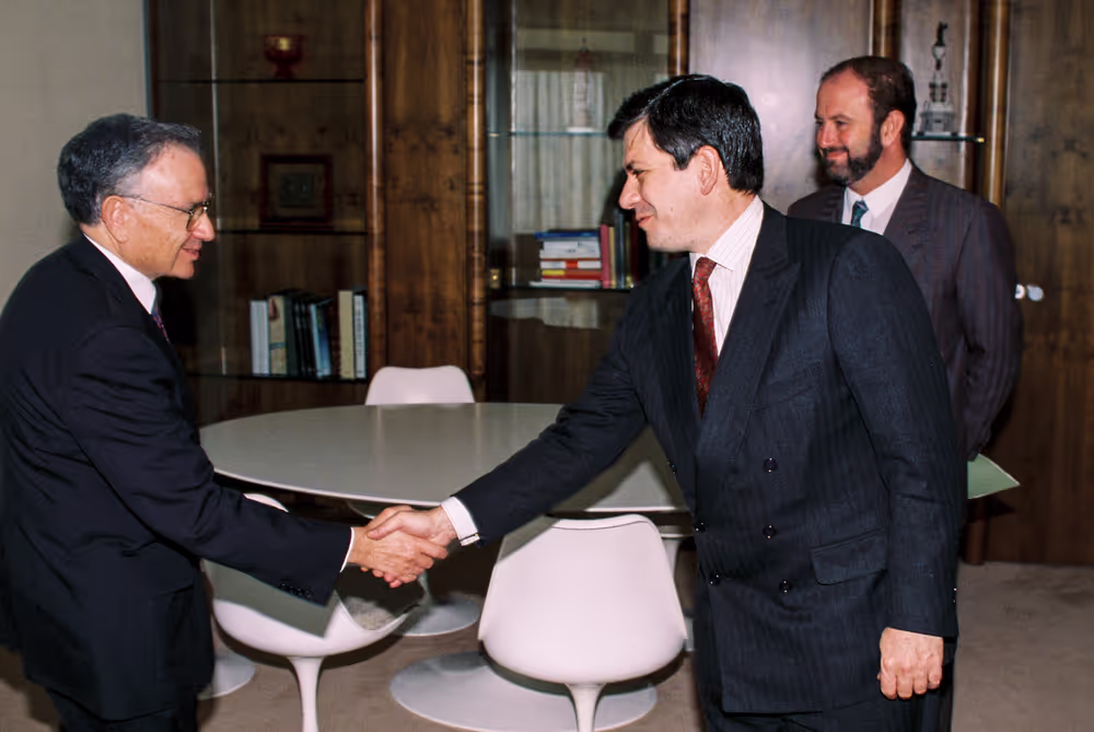 EP President meets with a guest at the EP in Strasbourg