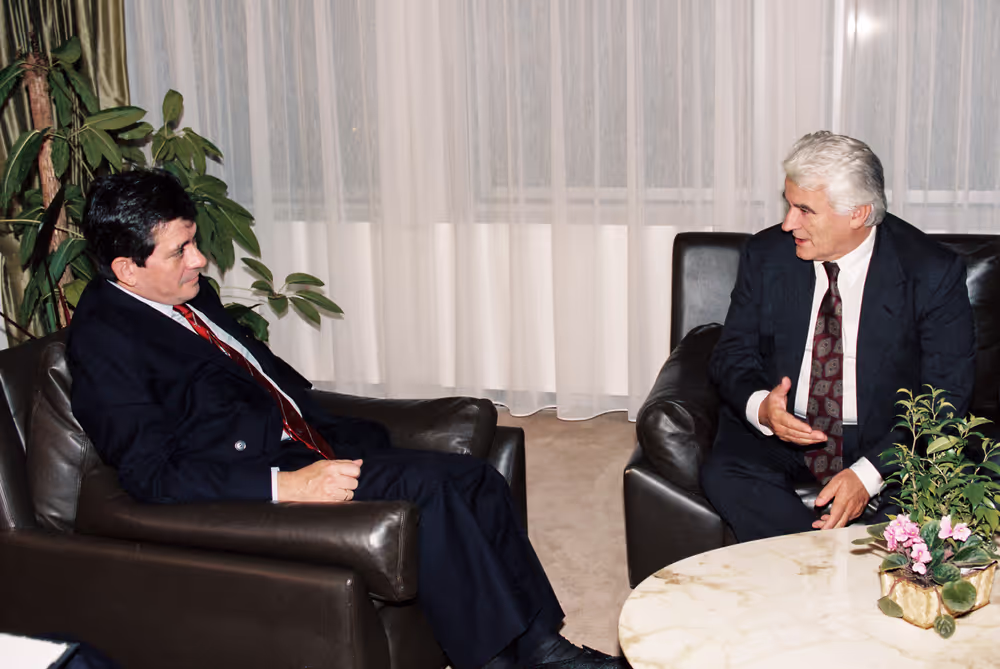 EP President meets with guest a the EP in Strasbourg.