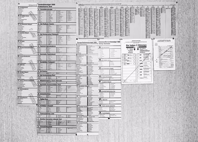 Foto 12: Danish election lists for 1989