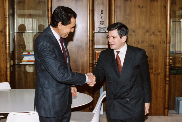 Foto 5: EP President meets with a guest at the EP in Strasbourg.