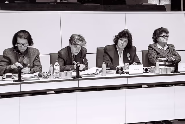 Foto 24: Meeting of the Committee on Women's Rights at the EP in Brussels in October 1991