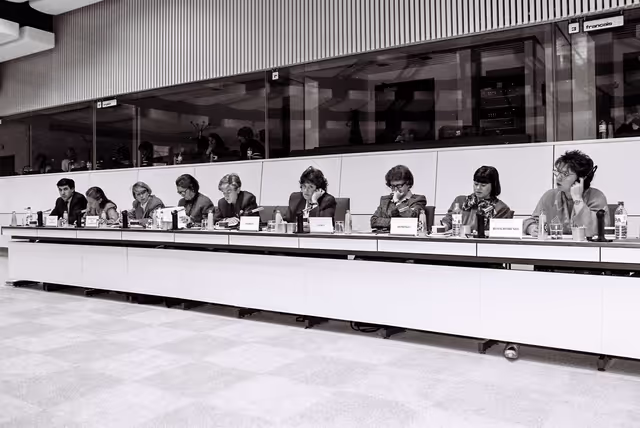 Foto 26: Meeting of the Committee on Women's Rights at the EP in Brussels in October 1991