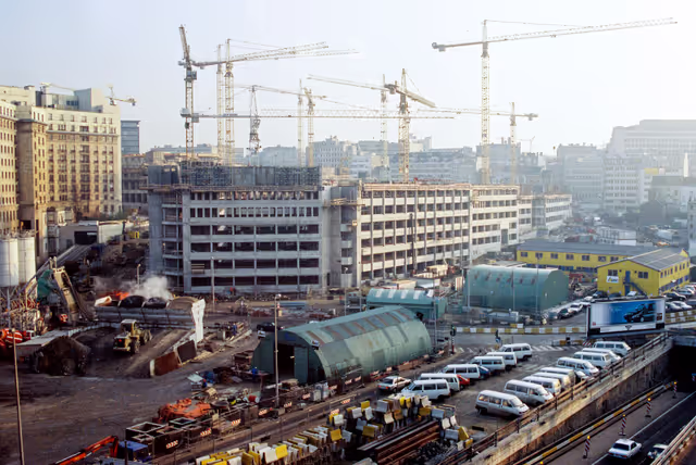 Fotografie 9: Ongoing construction works in th European Quarter in Brussels