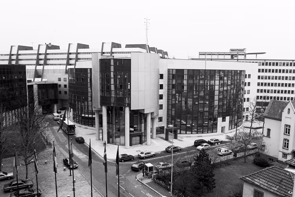 Exterior view on the PFL building in Strasbourg