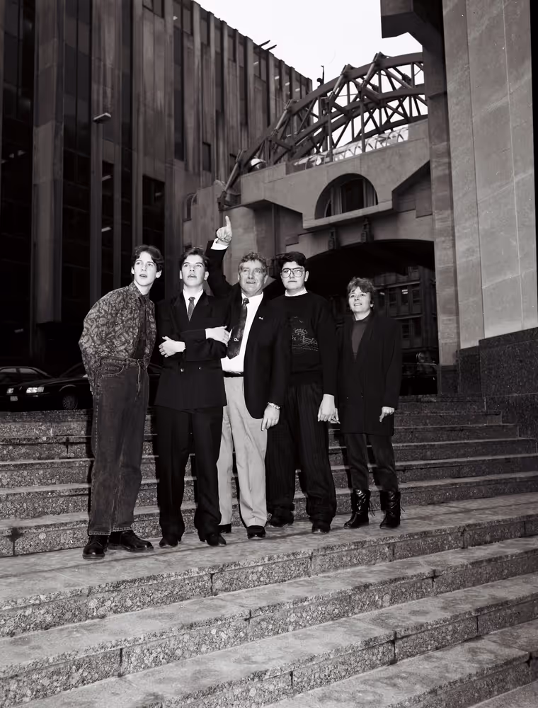Anthony WILSON with guests at the EU Parliament in Brussels