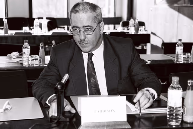 Suriet 11: Portrait of MEP Lyndon HARRISON in Strasbourg