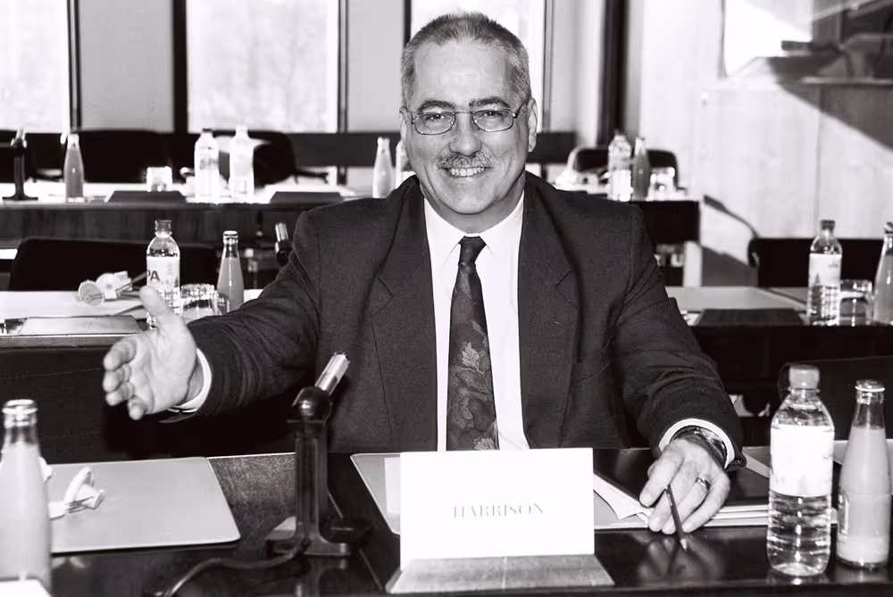 Portrait of MEP Lyndon HARRISON in Strasbourg