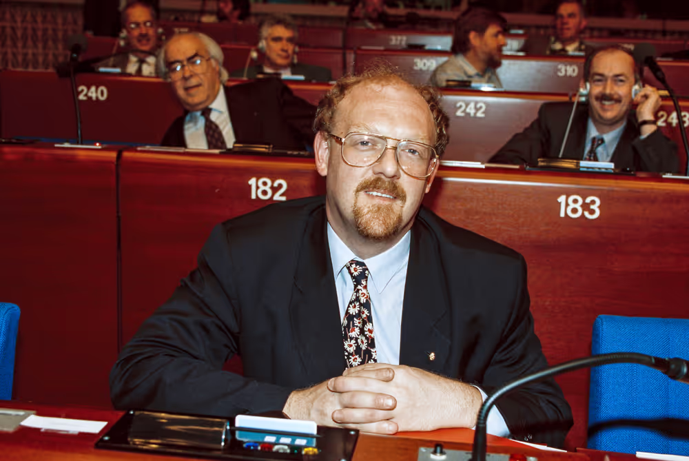 MEP David Robert BOWE during the plenary session at the EP in Strasbourg
