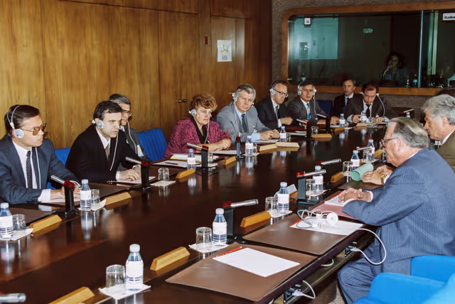 Foto 1: Exchange of views at the European Parliament in Strasbourg