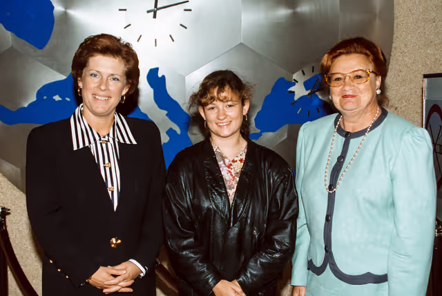 Fotografija 25: MEPs Catherine TRAUTMANN and Marijke VAN HEMELDONCK at the EP in Strasbourg