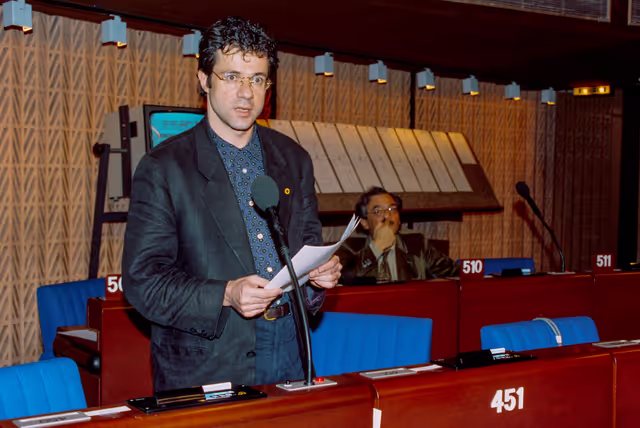 Photo 40: MEP Bruno BOISSIERE during the plenary session at the EP in Strasbourg