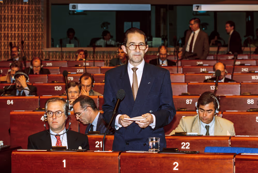 Belgian MFA, Willy CLAES during the Plenary session at the EP in Strasbourg