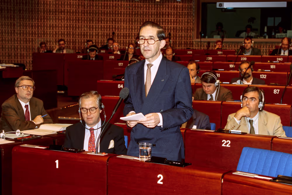 Belgian MFA, Willy CLAES during the Plenary session at the EP in Strasbourg