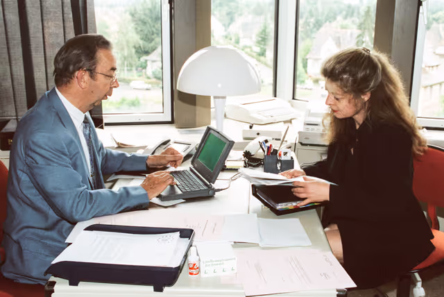 Photo 9: Portrait of MEP Niels Anker KOFOED in his office at the EP in Strasbourg