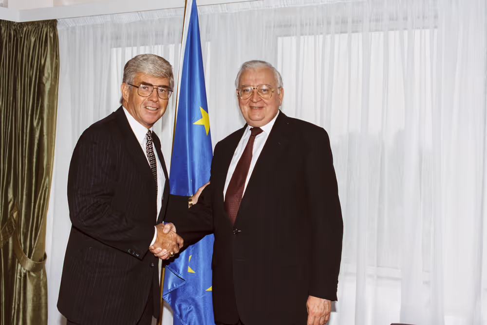 Egon KLEPSCH - EP President meets with a guest