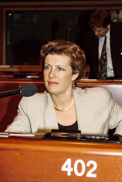 Photo 43: MEP Catherine TRAUTMANN during the plenary session at the EP in Strasbourg