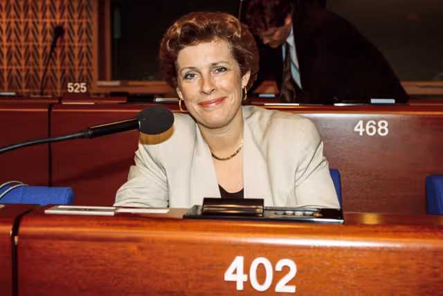 Photo 45: MEP Catherine TRAUTMANN during the plenary session at the EP in Strasbourg