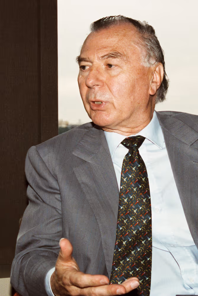 Interview of MEP Leo TINDEMANS in his office at the EP in Strasbourg