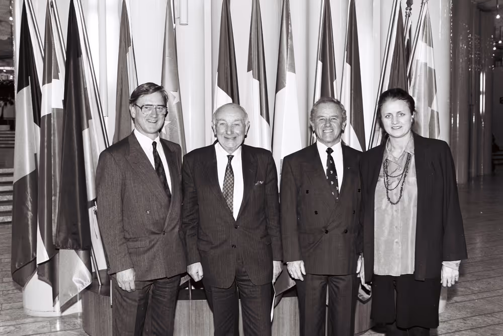 British MEPs with a guest