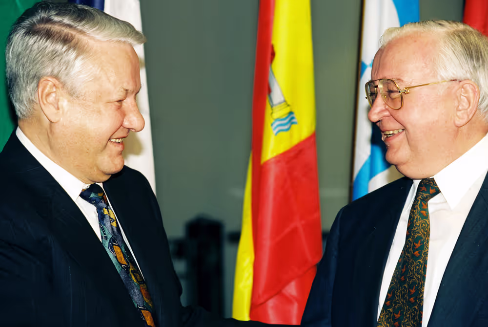Russian President Boris YELTSIN makes a visit to the EP in Brusels