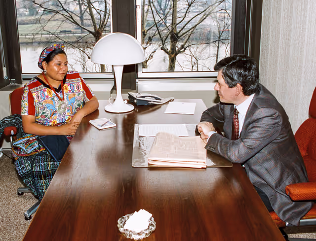Visit of Rigoberta MENCHU, Nobel Peace Prize at the European Parliament in Strasbourg