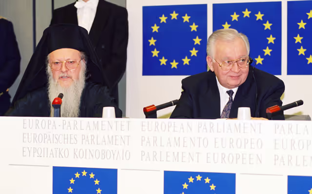 Fotogrāfija 43: Press Conference of the Orthodox Ecumenical Patriarch of Constantinople.