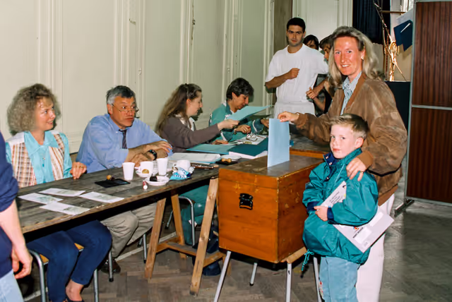 European elections in Brussels on June 12, 1994.