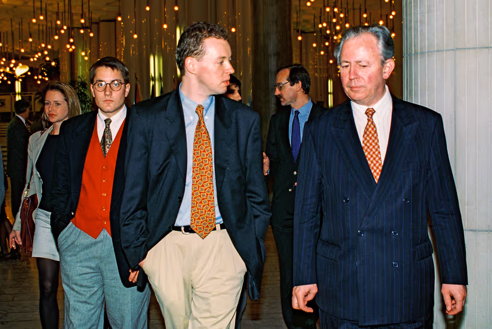 Jacques SANTER - EC President at the EP in Strasbourg